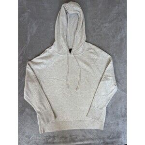 Banana Republic Women's L Hooded Sweater Merino Wool Cashmere Blend Oatmeal